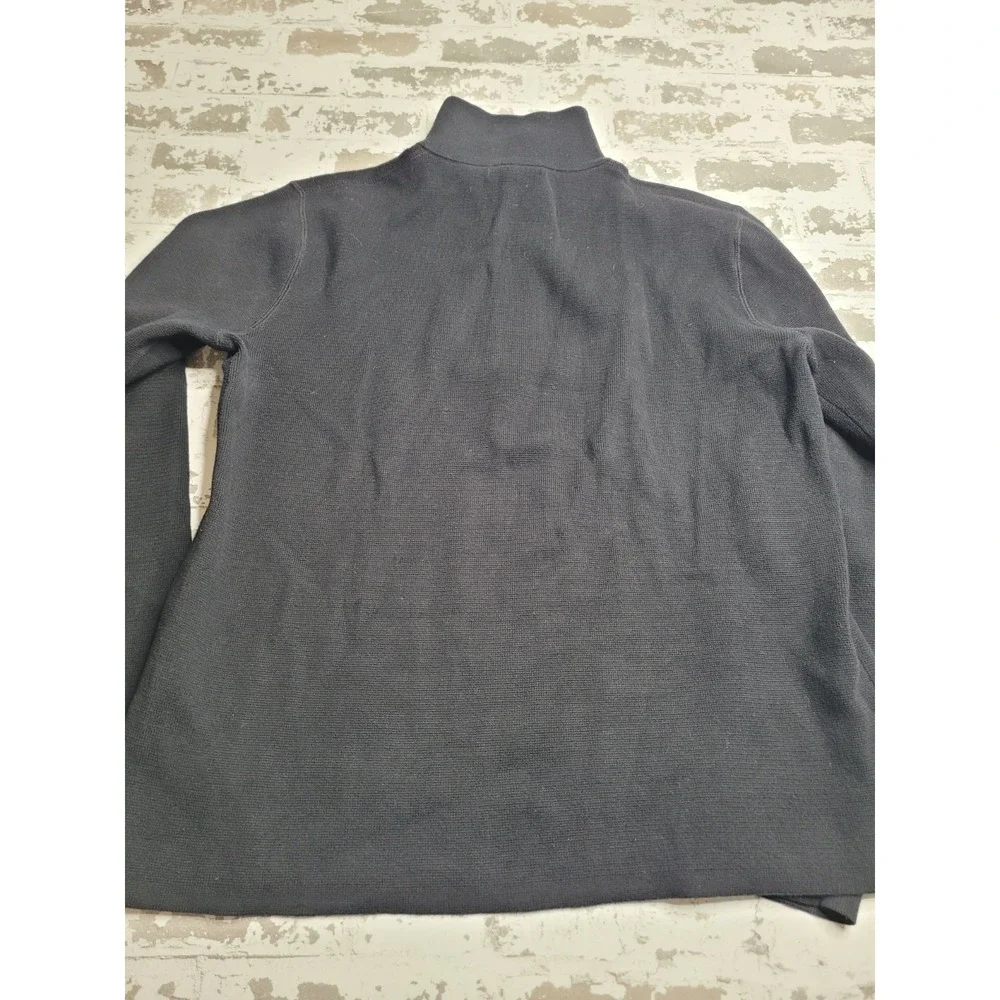 Banana Republic Men's 1/4 Zip Pullover Black Medium‎